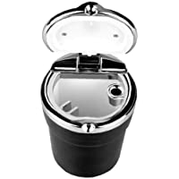 Aiyrchin La Tapa del cenicero del Coche - cenicero Portable Auto con la luz del LED- sin Humo hogar-Oficina-cenicero de…
